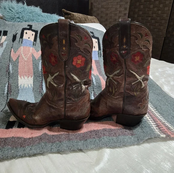 Dan Post Blue Bird Womens Cowboy Boots Size 8. Great Condition! - Picture 4 of 13